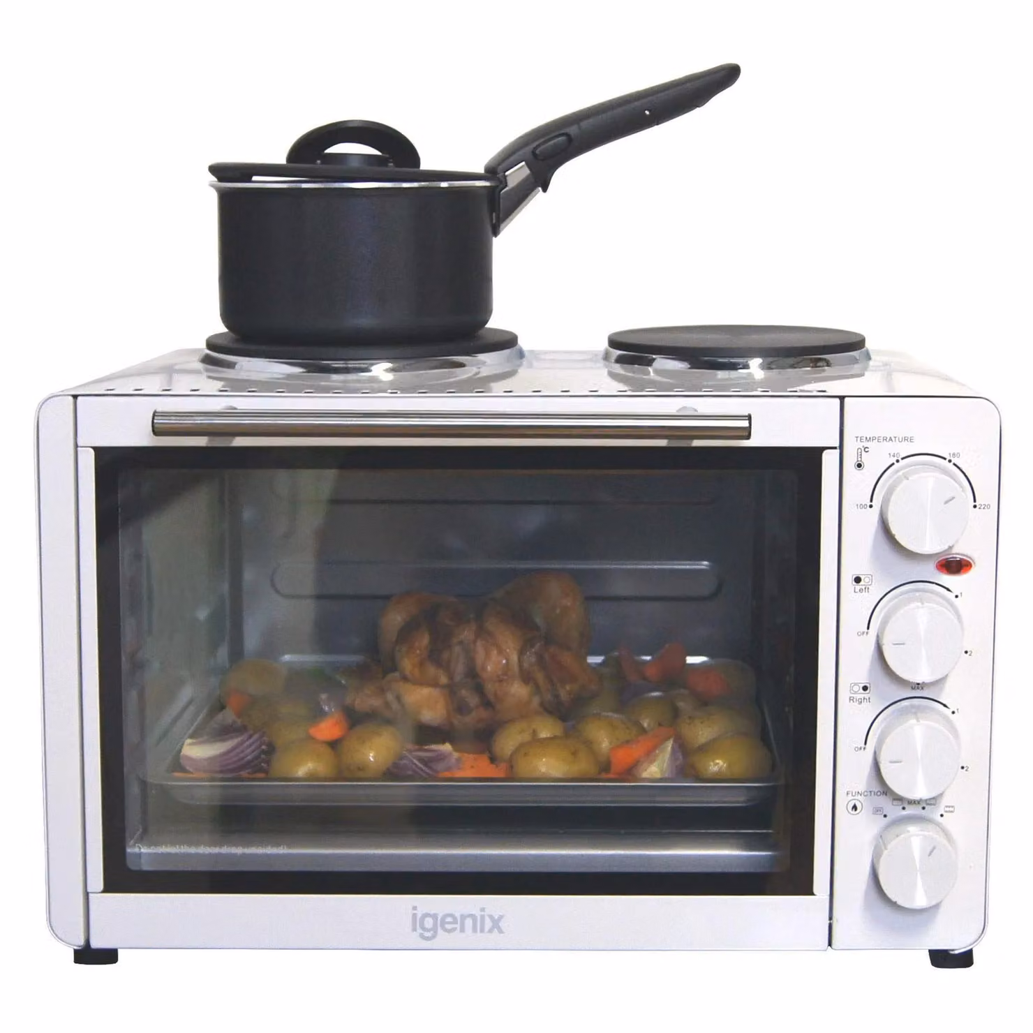 Igenix White Tabletop Mini Oven and Grill with 30 Litre Capacity – 2