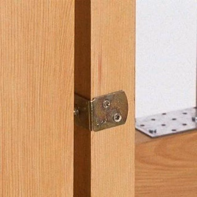Primrose Trellis Post Fixing Kit with 35mm Right Angle Bolt L Bracket and Screw Set in Silver