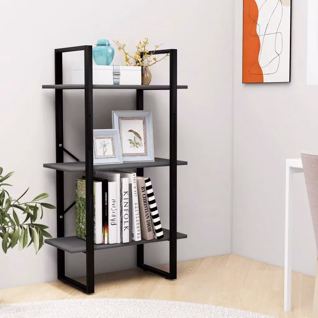 Berkfield Home Grey Freestanding Storage Shelf, W/D/H: 60 x 30 x 105 cm – 3