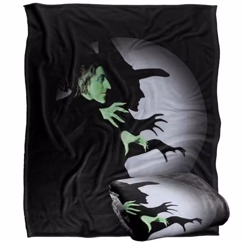 LOGOVISION The Wizard Of Oz Wicked Witch Spotlight Super Soft Silky Touch Fleece Throw Blanket, Multicolour, W: 152 cm, D: 127 cm