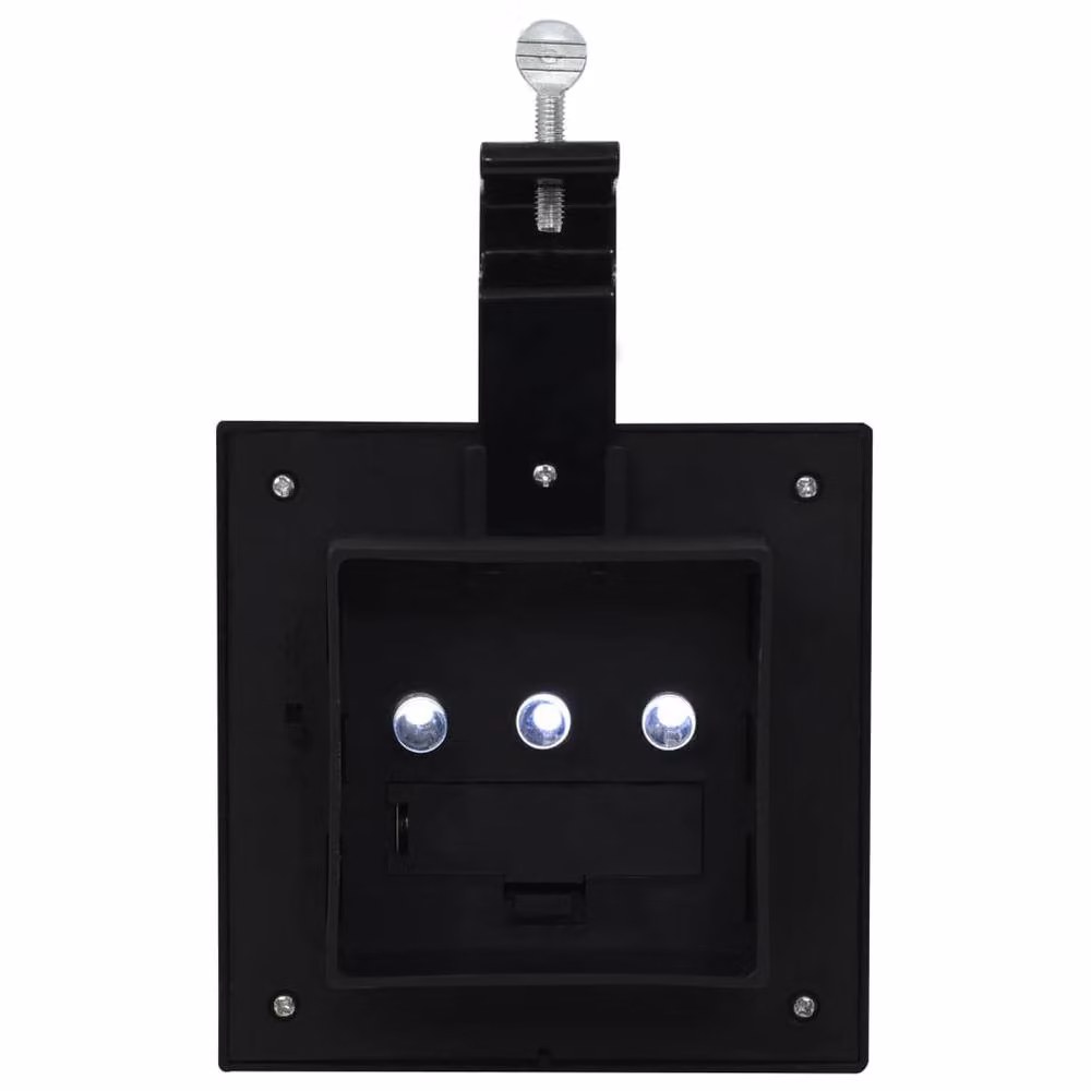 Berkfield Home 12 Piece Set of Square LED Outdoor Solar Lamps in Black – 4