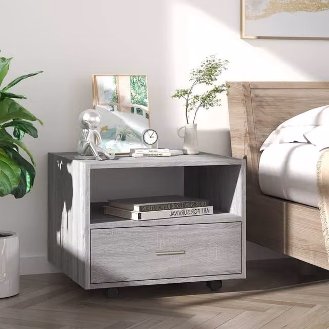 Berkfield Home Decorative Square Coffee Table in Grey Sonoma, W/D/H: 55 x 55 x 40 cm – 1