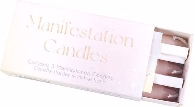 KDMD 3 Manifestation Spell Candles in Pink