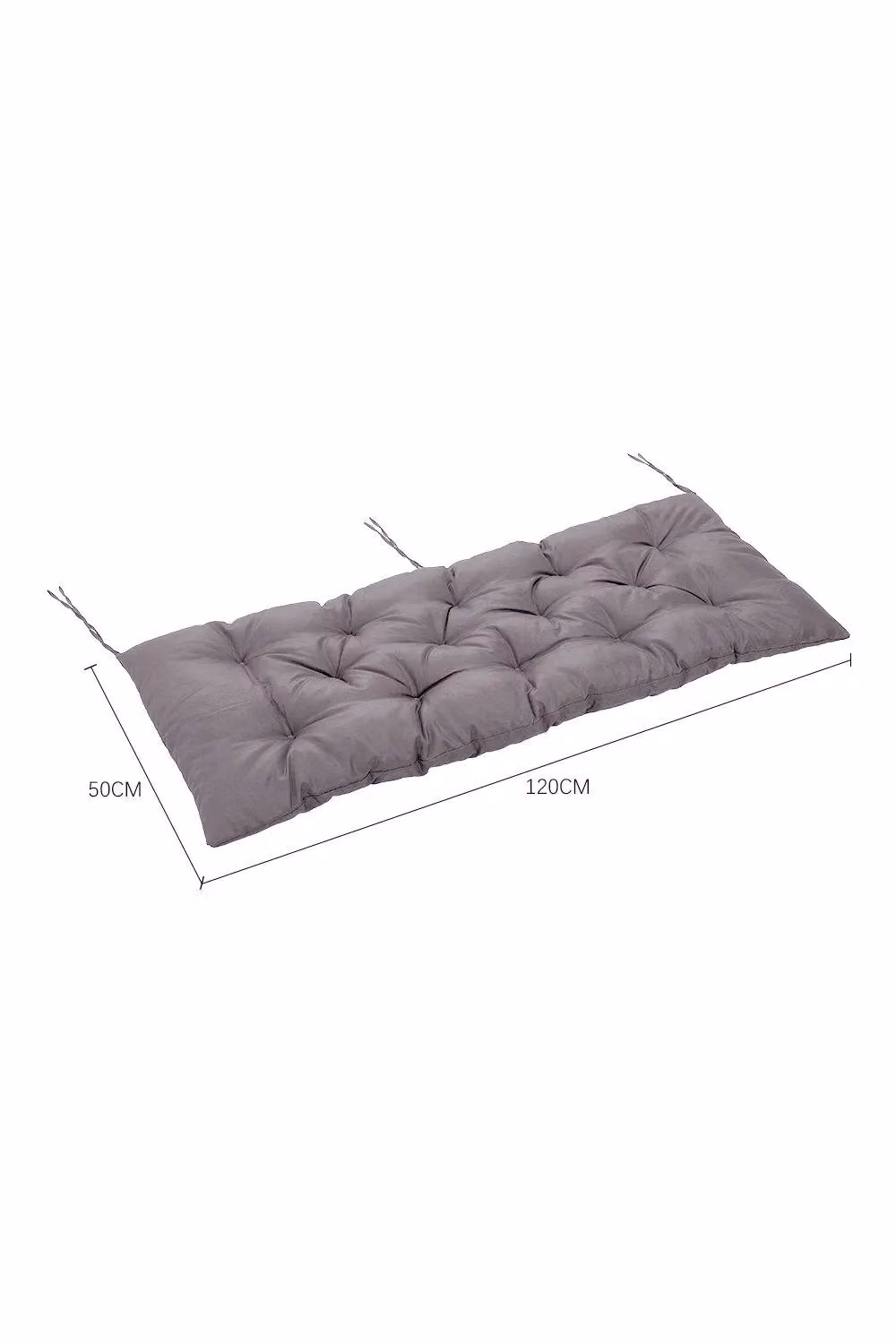 Garden Sanctuary Grey Waterproof Outdoor Bench Cushion, W/D: 120 x 50 cm – 2