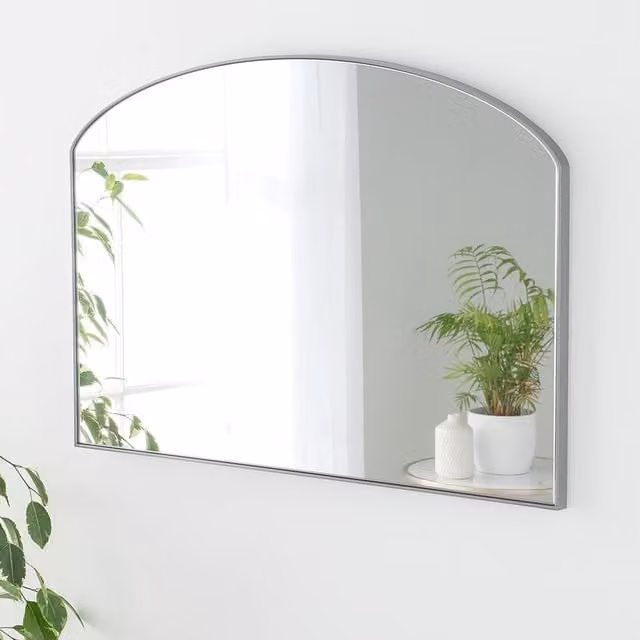 Yearn Mini Mantle Wall Mirror in Silver