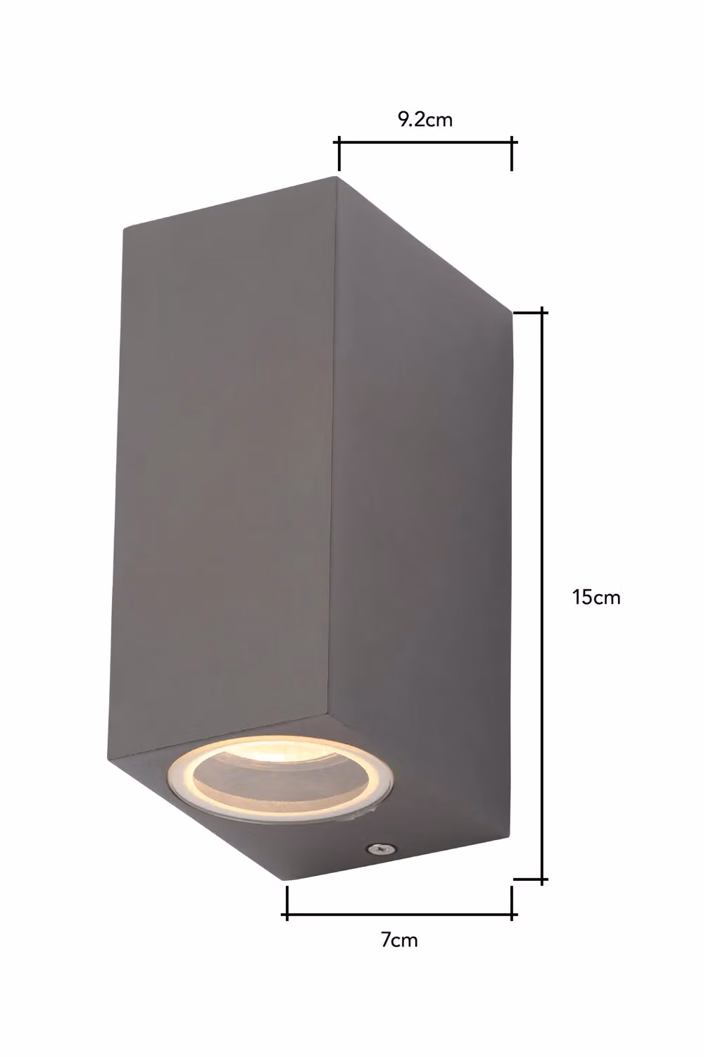 BHS Lighting Etna Minimalist Rectangular Outdoor Wall Light in Grey/Anthracite – 4