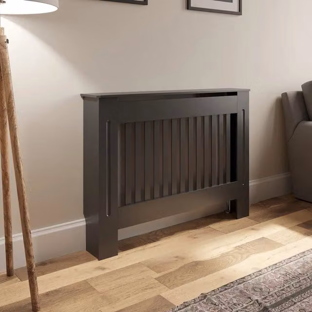 Temprazo Anthracite Grey MDF Wall Mounted Radiator Cover