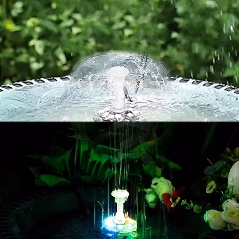 EONLION Solar Fountain Pump with 7W Panel in Black – 4