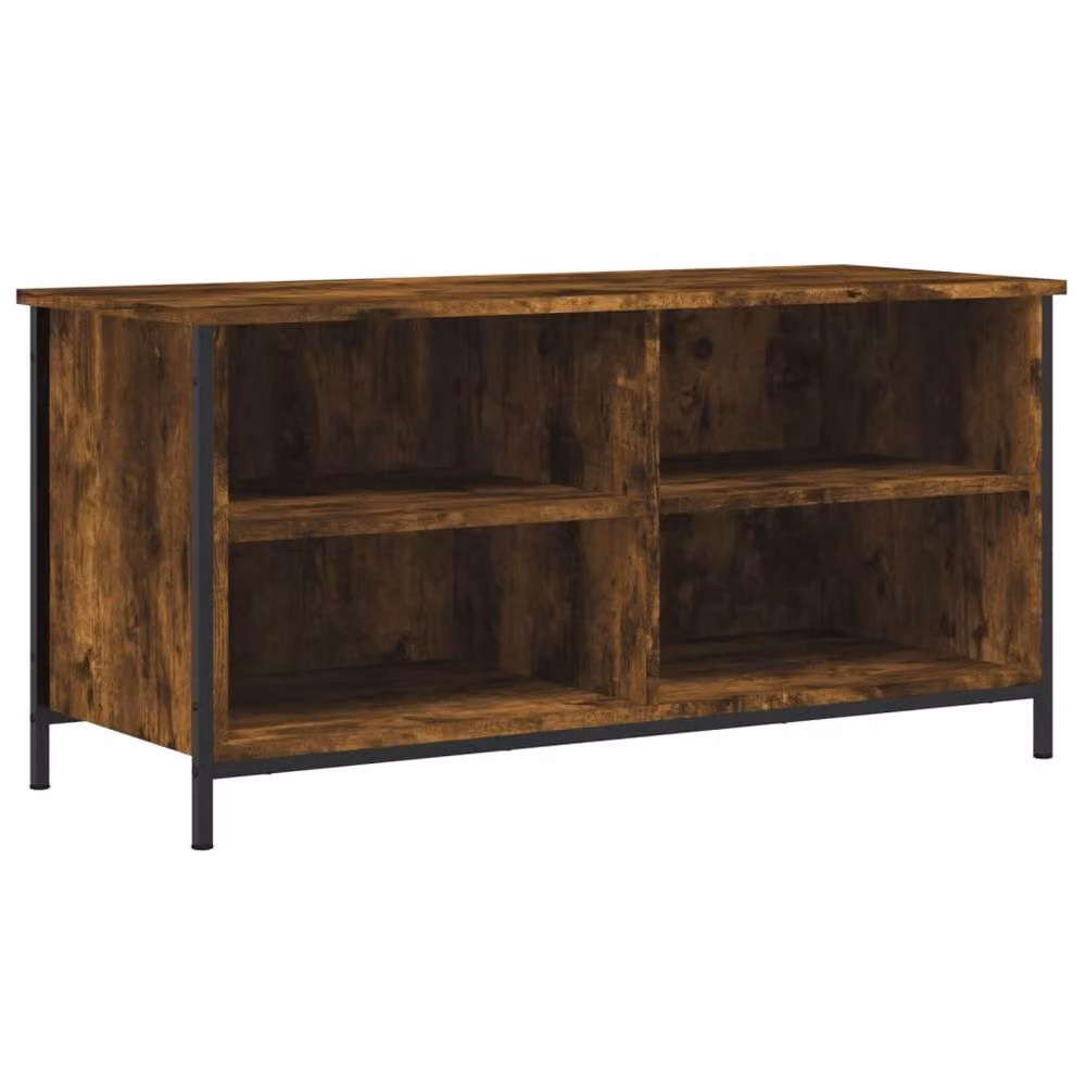 Berkfield Home Industrial TV Cabinet in Smoked Oak Brown, W/D/H: 100 x 40 x 50 cm – 2