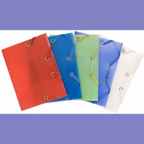 Exacompta Chromaline Elastic Polypropylene Pocket Folder with 3 Flaps for A6 Documents, Multicolour, W: 12 cm, H: 16 cm – 3