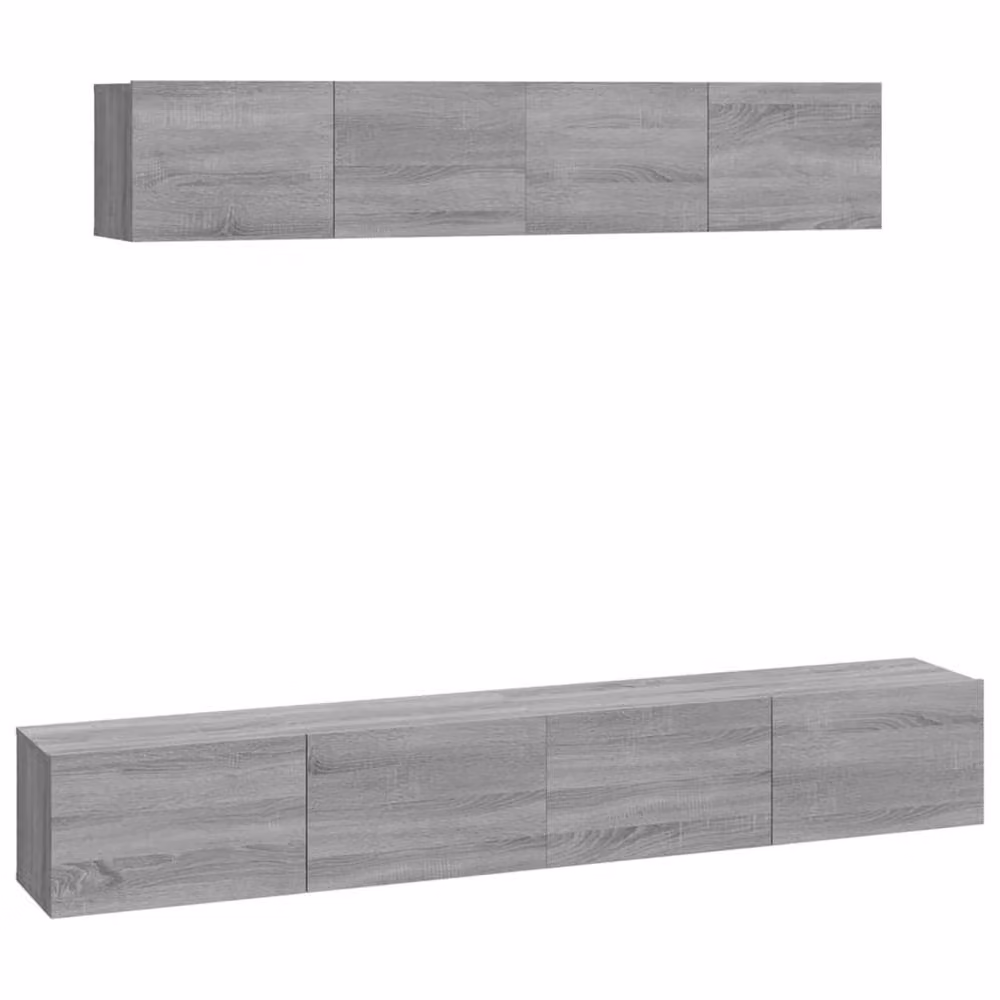 Berkfield Home Classic 4 Piece TV Cabinet Set in Grey Sonoma Matt MDF – 2