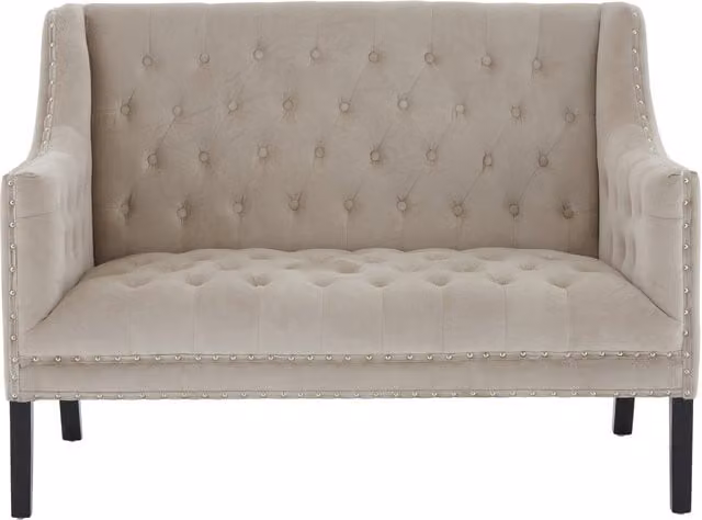 Interiors by Premier Regent Park 2 Seat Camel Velvet Upholstered Sofa