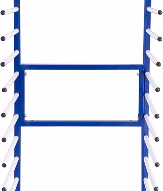Monstershop 2 Way Connector Separator for Combi Spray Drying Rack Trolley, Blue Powder-Coated Steel
