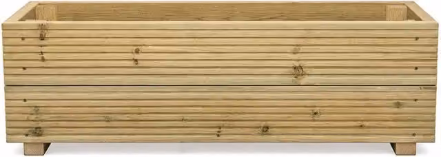 Planter Potters Brown Wooden Decking Planter Tub, 100 cm
