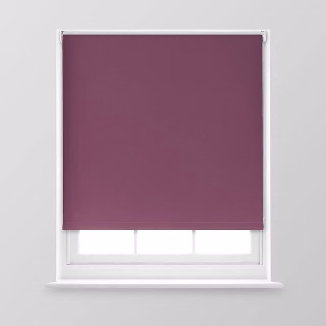 A.Unique Home Premium Trimmable Thermal Blackout Roller Window Blind, Purple, W: 120 cm, H: 170 cm