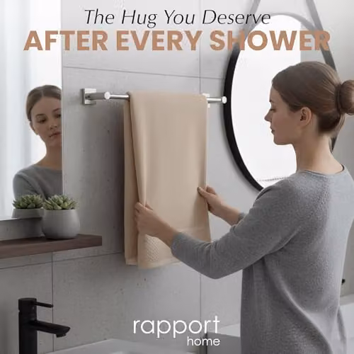 Rapport Home Eden Weave 2-Pack Cotton Bath Towels in Beige and Brown, W/D/H: 70 x 120 cm, 500gsm – 3