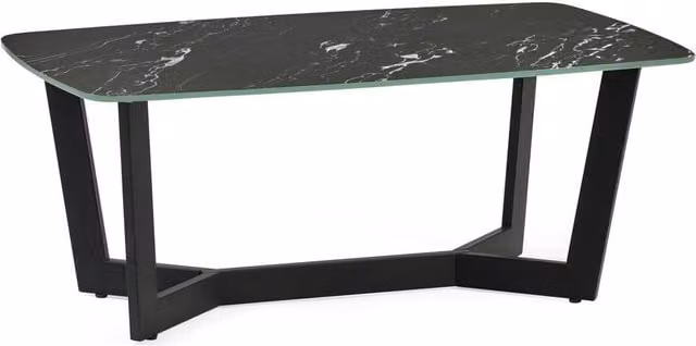 Cheshire Helios Modern Black Marble Effect Coffee Table – 1