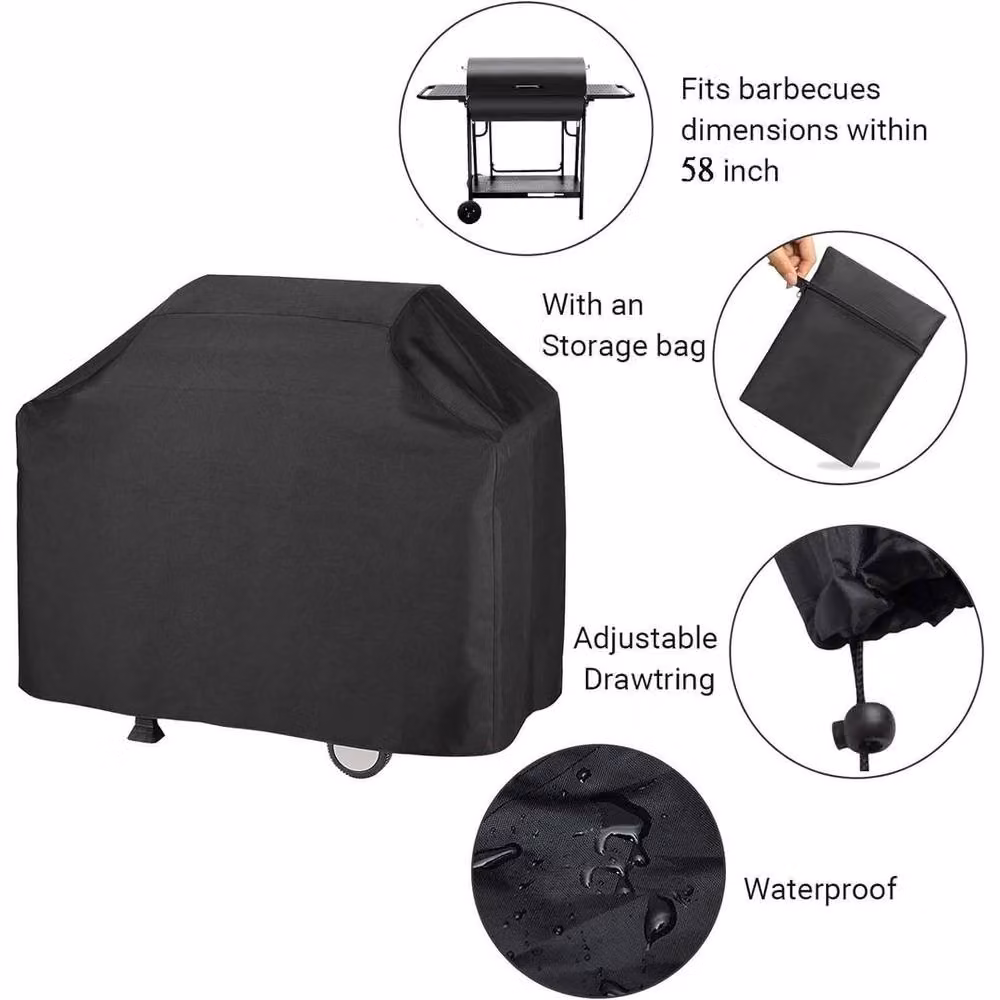 SPETLEK Heavy Duty Waterproof BBQ Cover in Black, W/D/H: 80 x 66 x 100 cm – 4