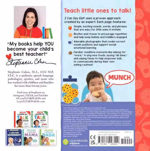 I Can Say Eat! My First Learn-to-Talk Board Book by Stephanie Cohen, Multicolour, W: 20.32 cm, H: 20.32 cm, D: 2.54 cm – 2