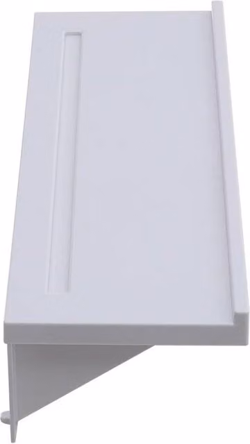 FORGEVIO White Floating Self Adhesive Wall Mounted Storage Display Shelf with Back Panel – 1