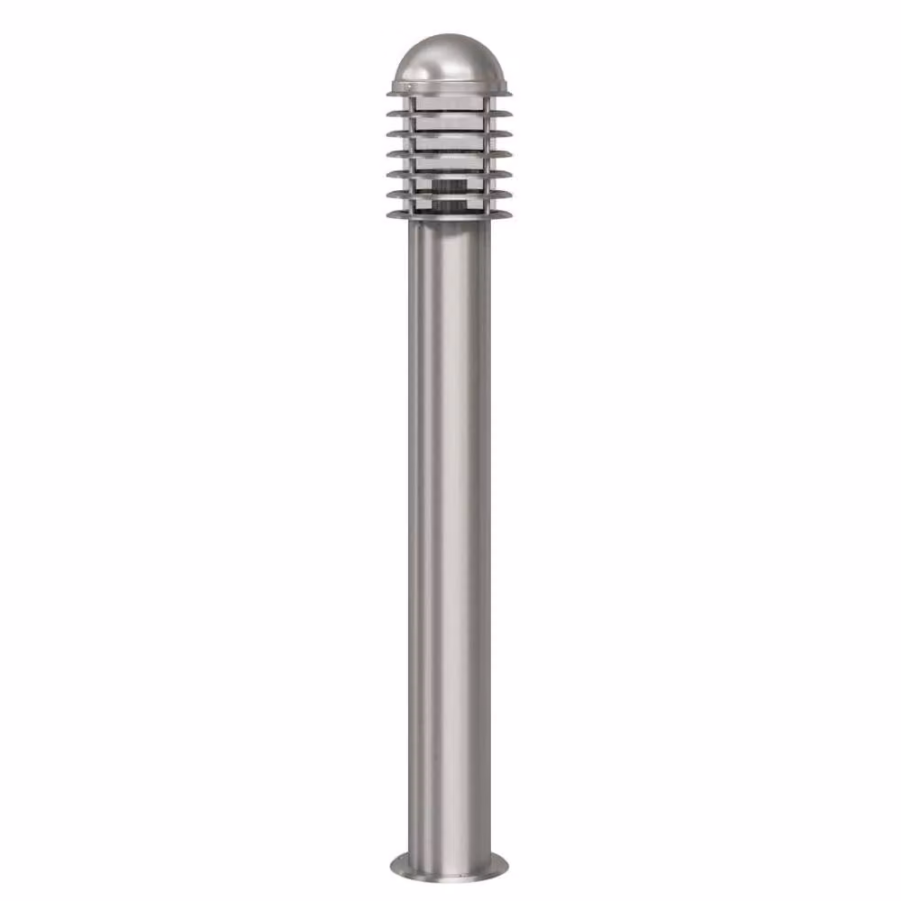 Berkfield Home Silver Stainless Steel Outdoor Post Lamp for Garden and Terrace