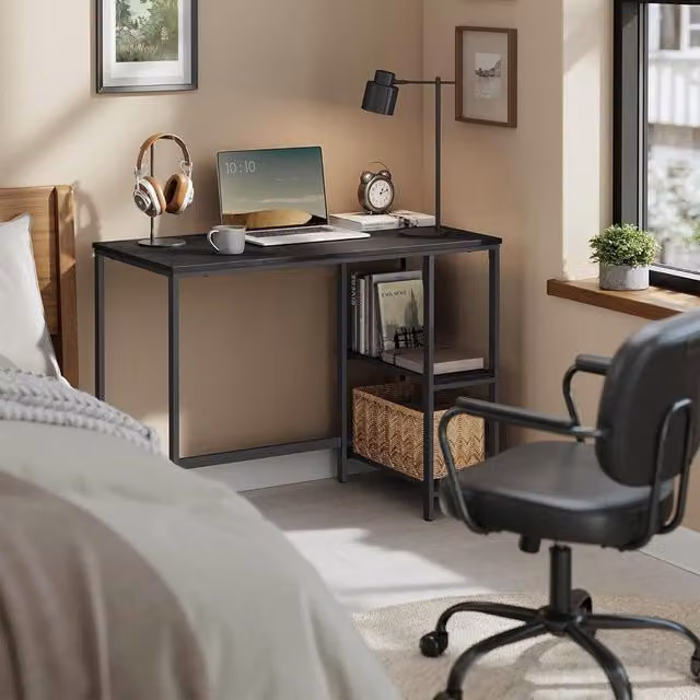 VASAGLE Industrial Computer Desk in Black