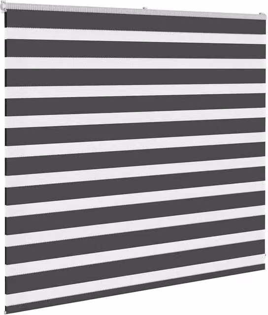Berkfield Home Elegant Zebra Blind in Black, W: 160 cm, H: 100 cm – 1