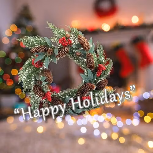 VFM e-Store Berry Pine Christmas Wreath in Red and Green, Diameter: 40 cm – 4
