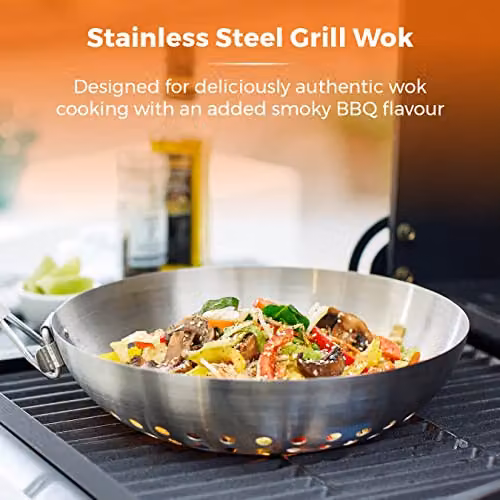 Tower Outdoor Living Stainless Steel Grill Pan in Silver with Removable Handle – 3