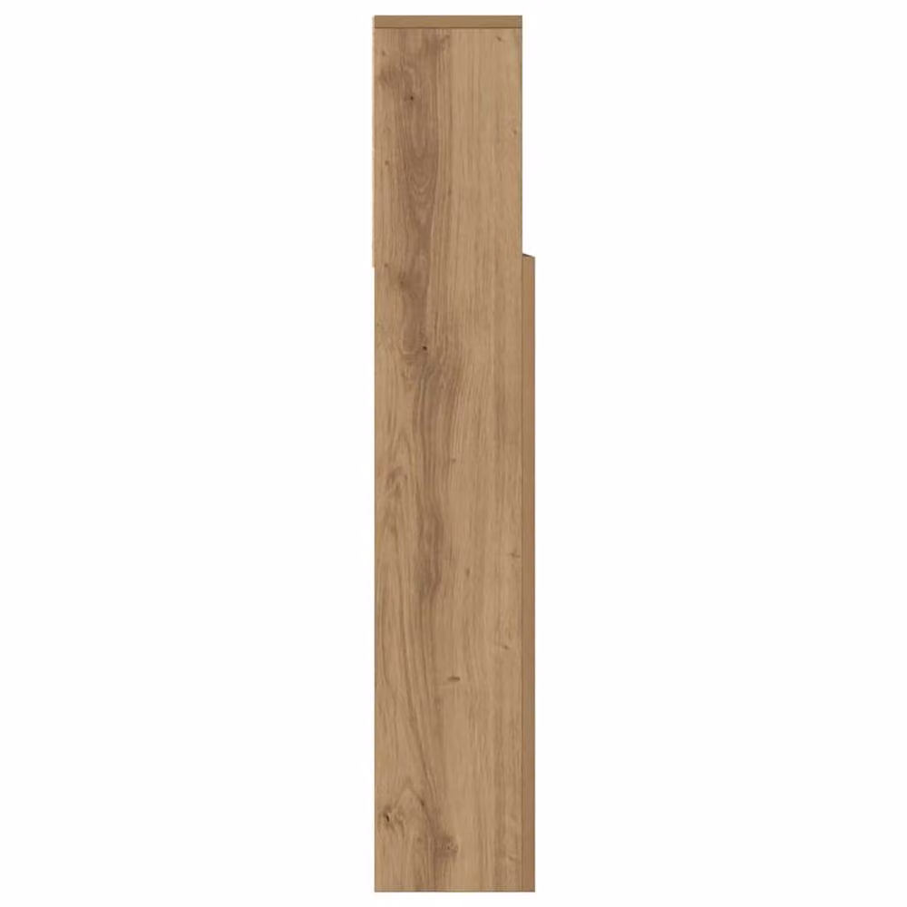 Berkfield Home Headboard Cabinet with Shelf in Artisan Oak Brown, W/D/H: 100 x 19 x 103.5 cm – 3