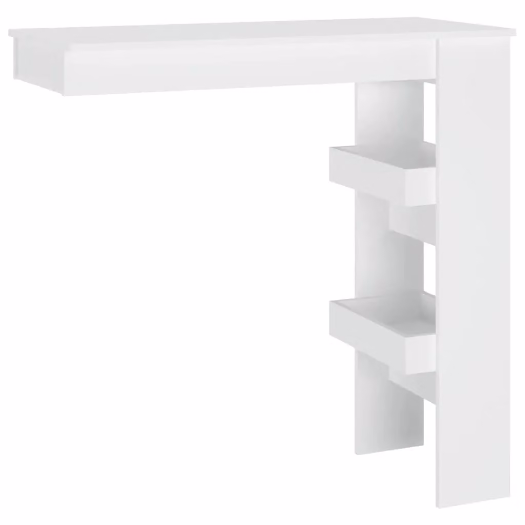 Berkfield Home White Wall Bar Table, W: 102 cm, D: 45 cm, H: 103.5 cm – 2