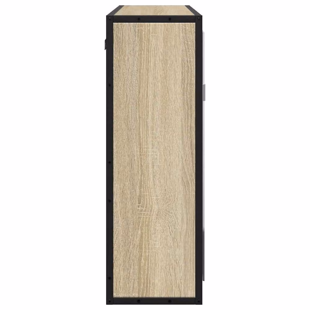 Berkfield Home Modern Wall Mounted Bathroom Mirror Cabinet in Sonoma Oak and Light Beige, W/D/H: 65 x 20 x 60 cm – 3