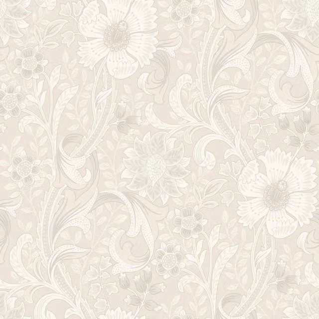 Grandeco Traditional Wallpaper in Off White and Beige