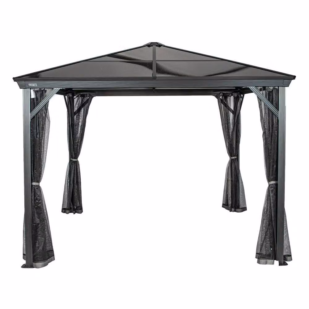 Sojag Verona Aluminium Garden Gazebo in Black, W: 297 cm, D: 362 cm, H: 261 cm – 2