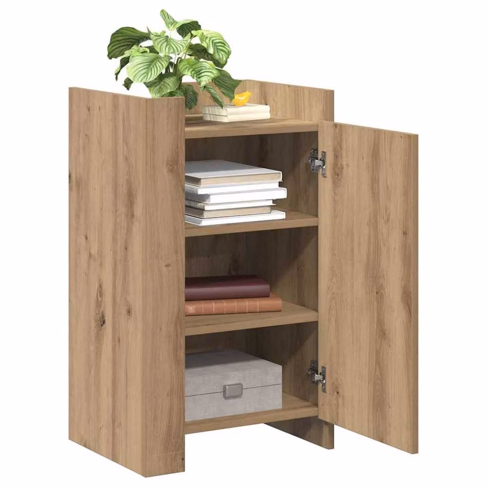 Berkfield Home Artisan Oak Sideboard in Brown, W/D/H: 45 x 35 x 75 cm – 3