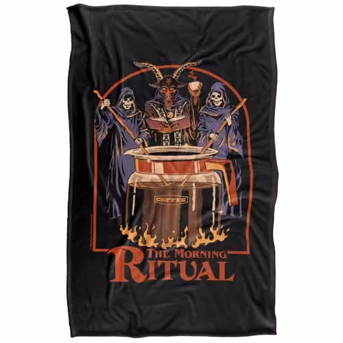 Steven Rhodes The Morning Ritual Super Soft Fleece Throw Blanket, Multicolour, W/D/H: 91 x 147 cm – 5