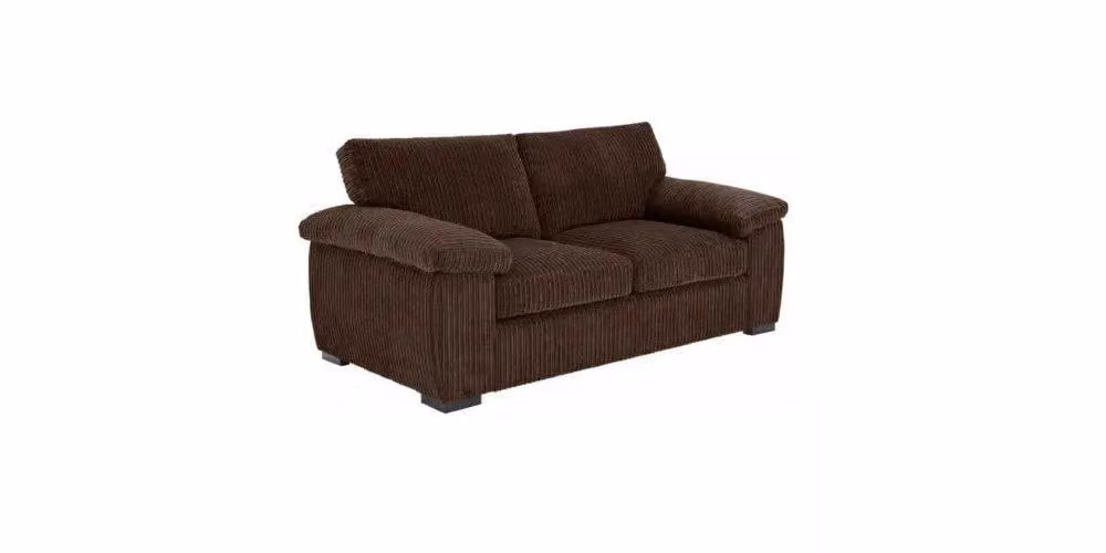 LUXURY LIFE Collingdale 2 Seater Sofa in Chocolate Brown Jumbo Cord Fabric – 2