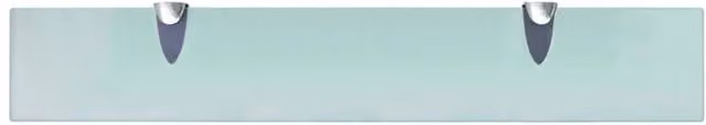 Berkfield Home Modern Floating Glass Wall Shelf, Clear, W: 60 cm, D: 10 cm, Thickness: 8 mm