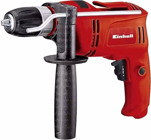 Einhell 650W Impact Hammer Drill in Red with Auxiliary Handle – 1