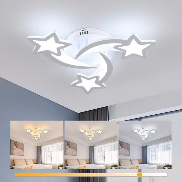 Pheashine 28W LED Ceiling Light, 3-Colour Dimmable, White, Diameter: 51 cm