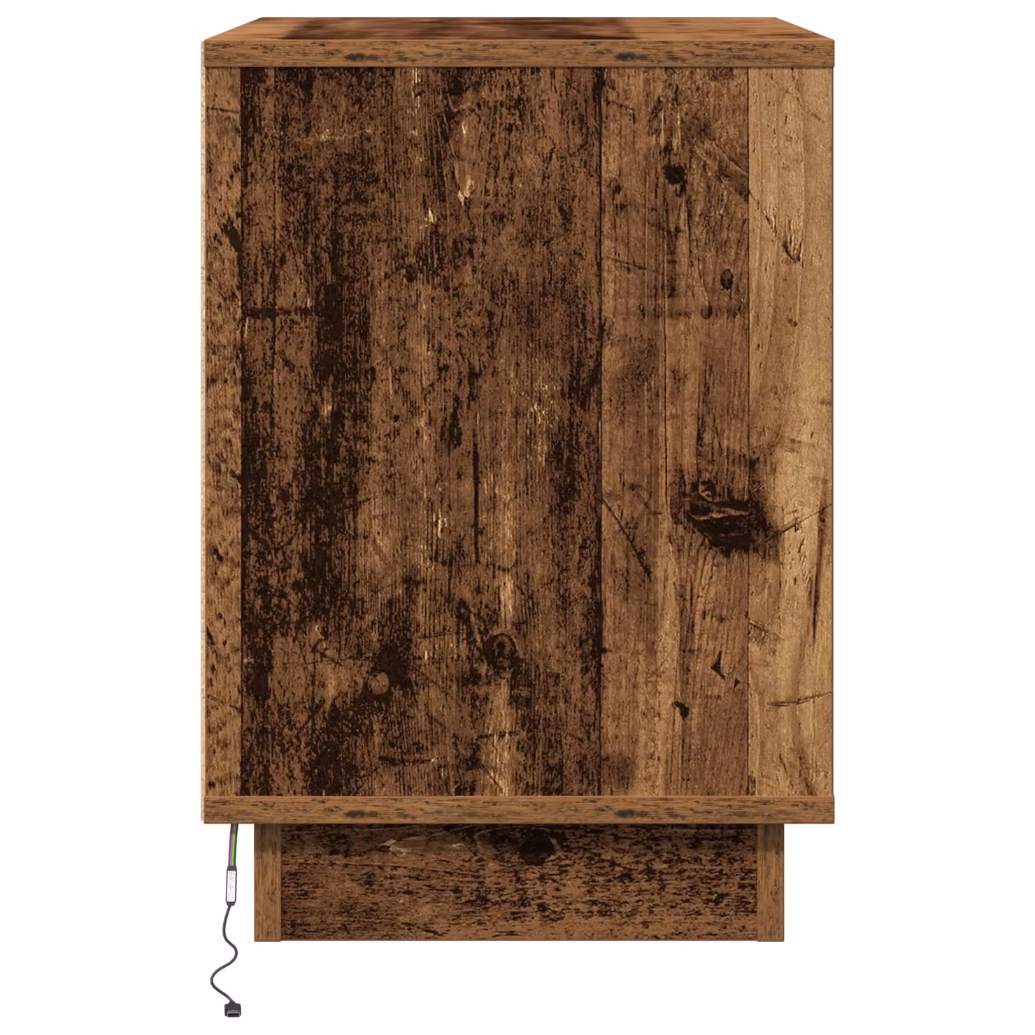 Berkfield Home Set of 2 Rustic Brown Bedside Cabinets with Integrated LED Lights, W/D/H: 50 x 34.5 x 50 cm – 4