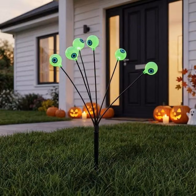 Garden Greatness 6-Stem Halloween Eyeball LED Stake Light in Multicolour