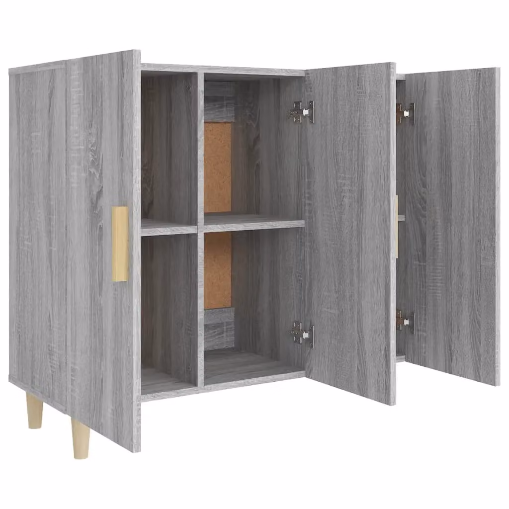 Berkfield Home Grey Sonoma Sideboard in Engineered Wood, W/D/H: 90 x 34 x 80 cm – 2