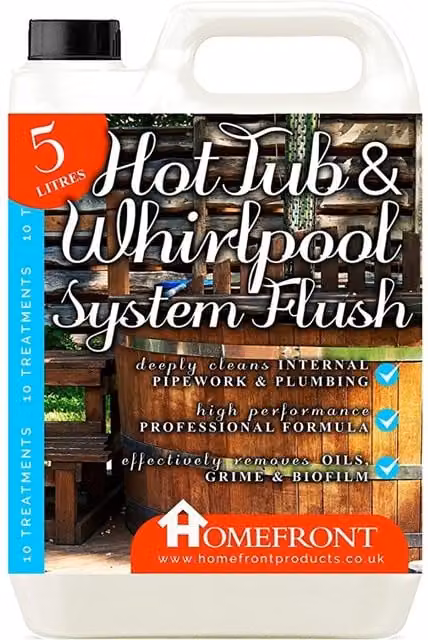 Homefront Hot Tub Spa Jacuzzi Whirlpool System Pipework Flush, White, 5kg