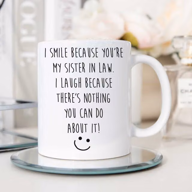 60 Second Makeover White Ceramic Sister in Law Mug