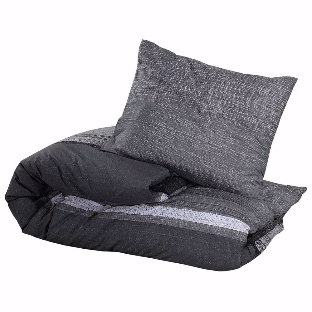Berkfield Home Grey Cotton Duvet Cover and Pillowcase Set, W: 140 cm, H: 200 cm – 3