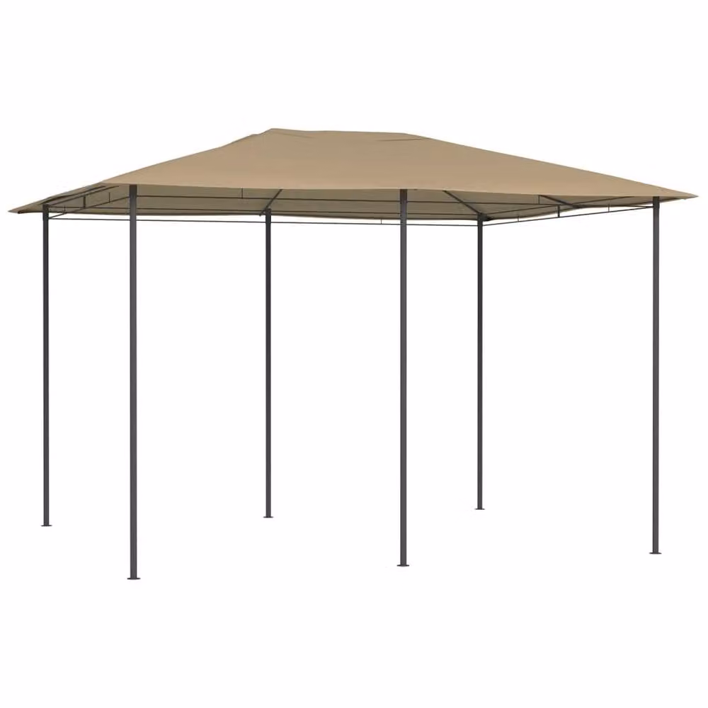 Berkfield Home Hip Gazebo in Beige, W: 4 m, D: 3 m, H: 2.6 m