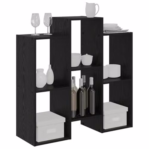 vidaXL Modern Black Oak Sideboard W/D/H: 90 x 30 x 90 cm