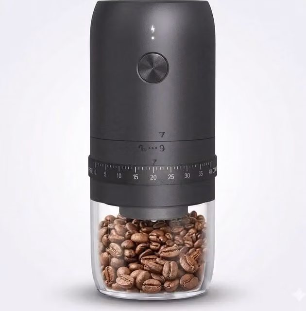 Dragodirect Rechargeable Electric Conical Burr Coffee Bean Grinder in Black – 1