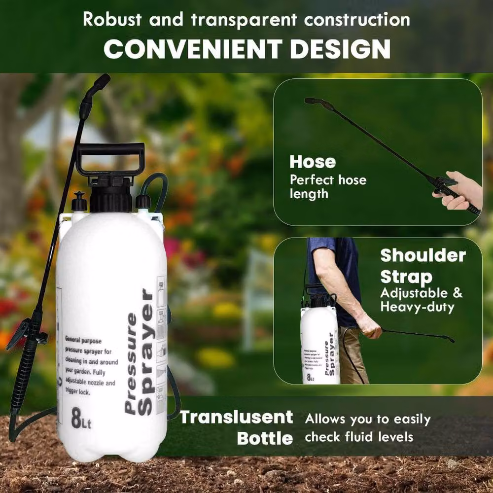 MANTRARAJ 8L Manual Garden Pressure Sprayer Knapsack in White – 2